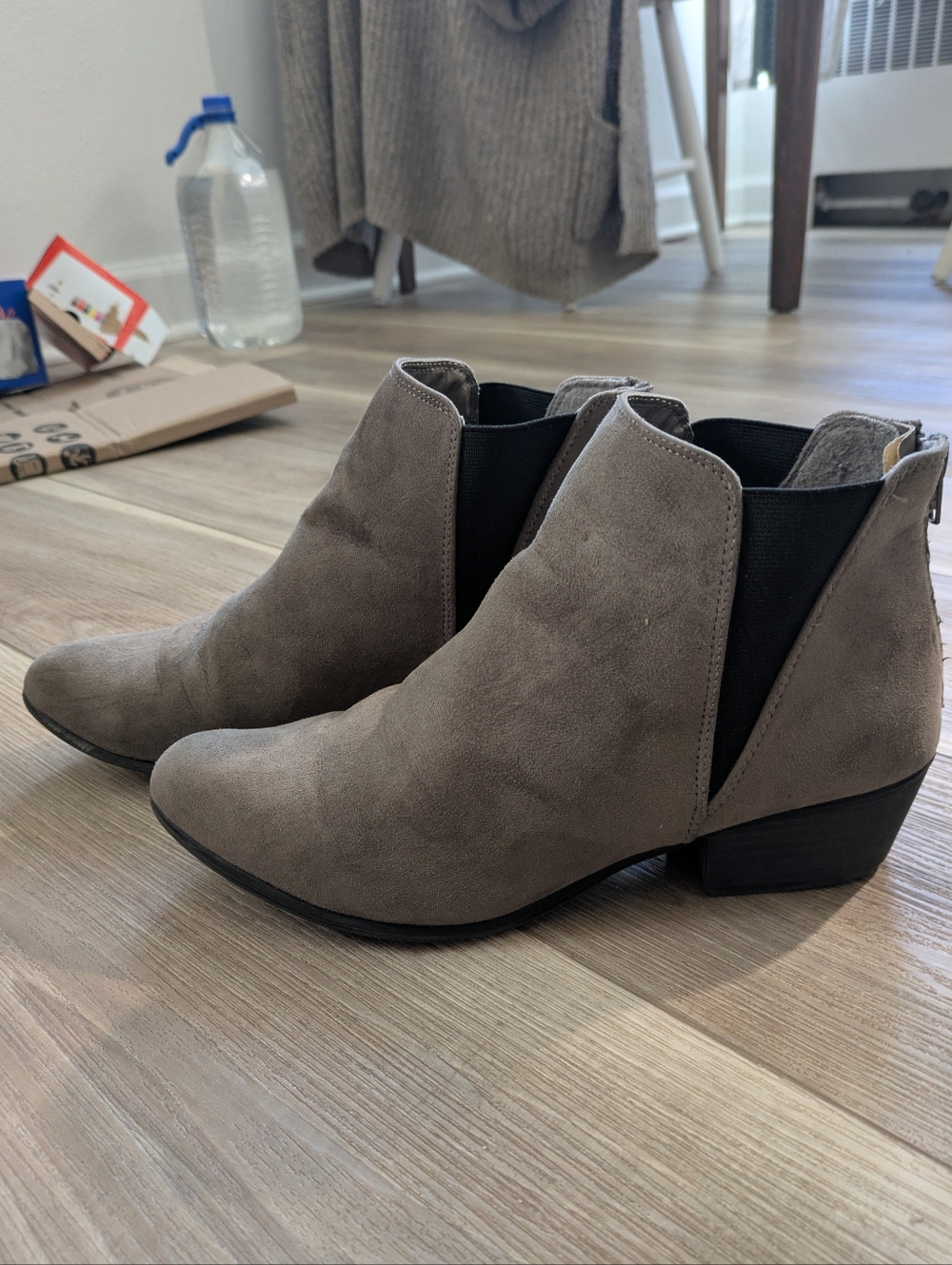 Grey Ankle Boots